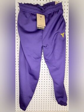 Nike Kobe Bryant Kids Therma-Fit Basketball Pants Youth M Purple Gold NWT